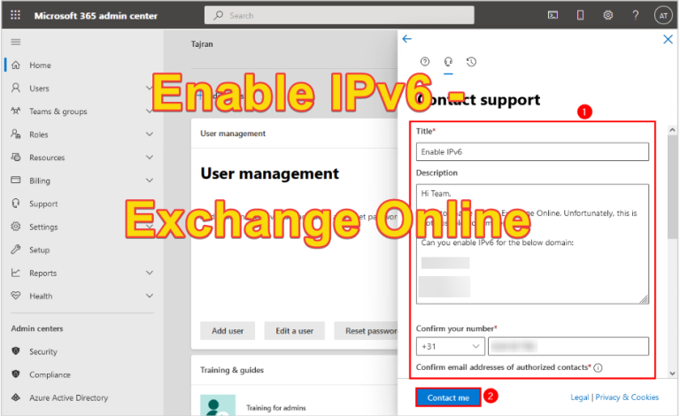 Guide – Enable IPv6 Exchange Online